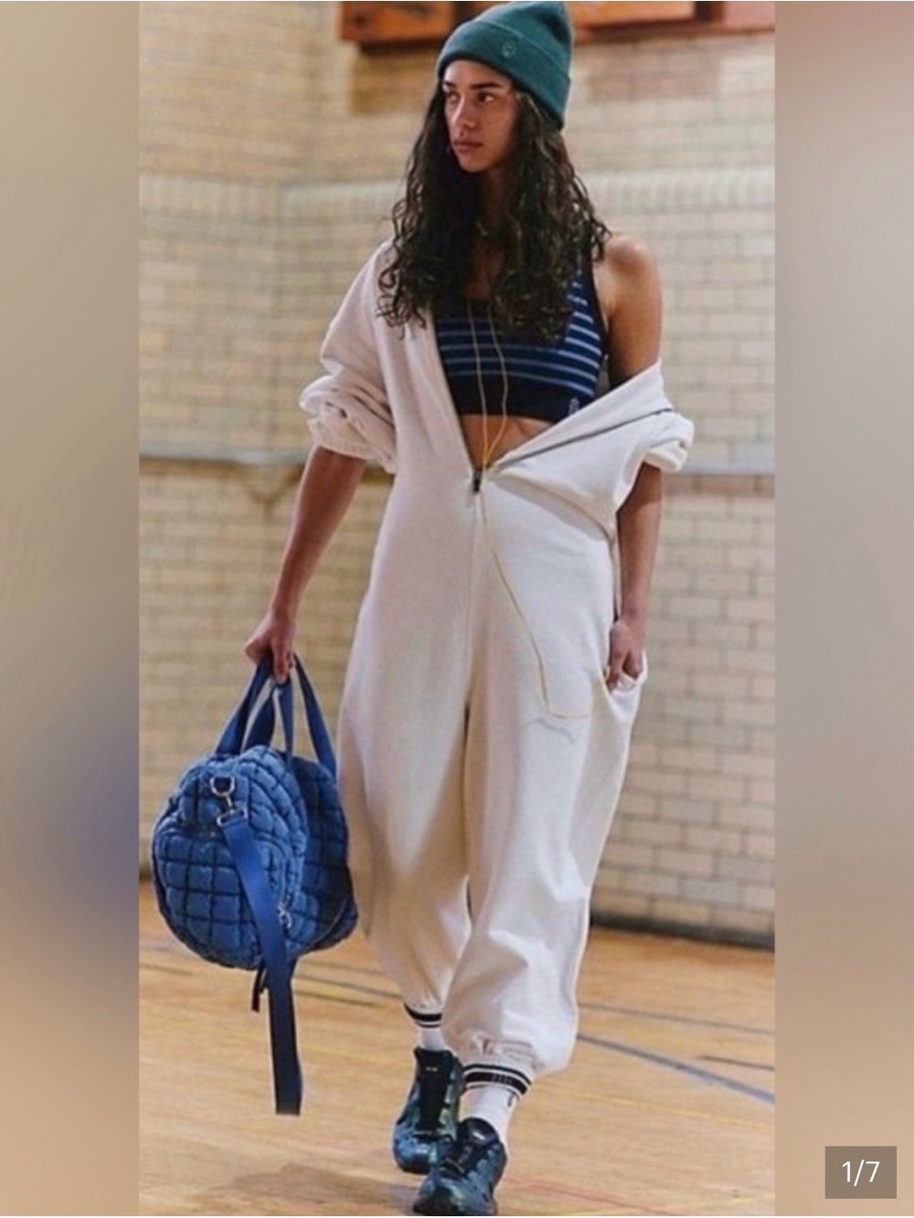 NWT Free People FP Movement Wind Down Onesie in White